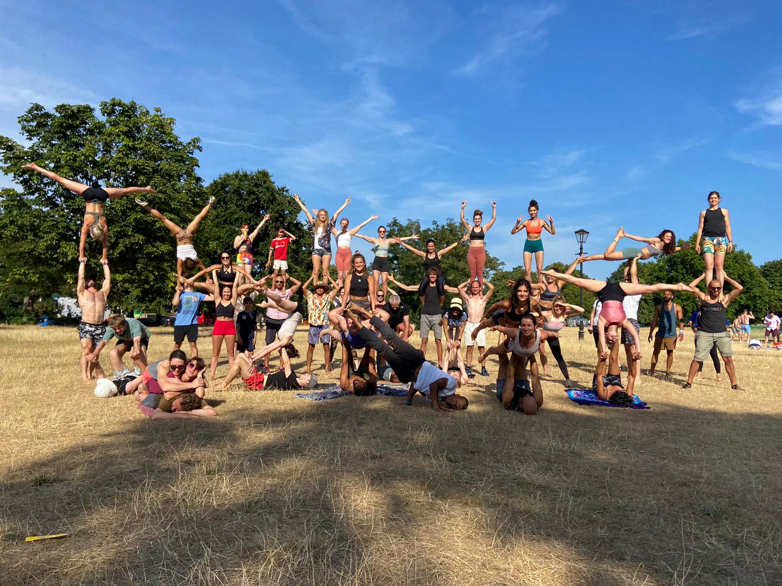Clapham Common Acro Anniversary Jam Group Photo
